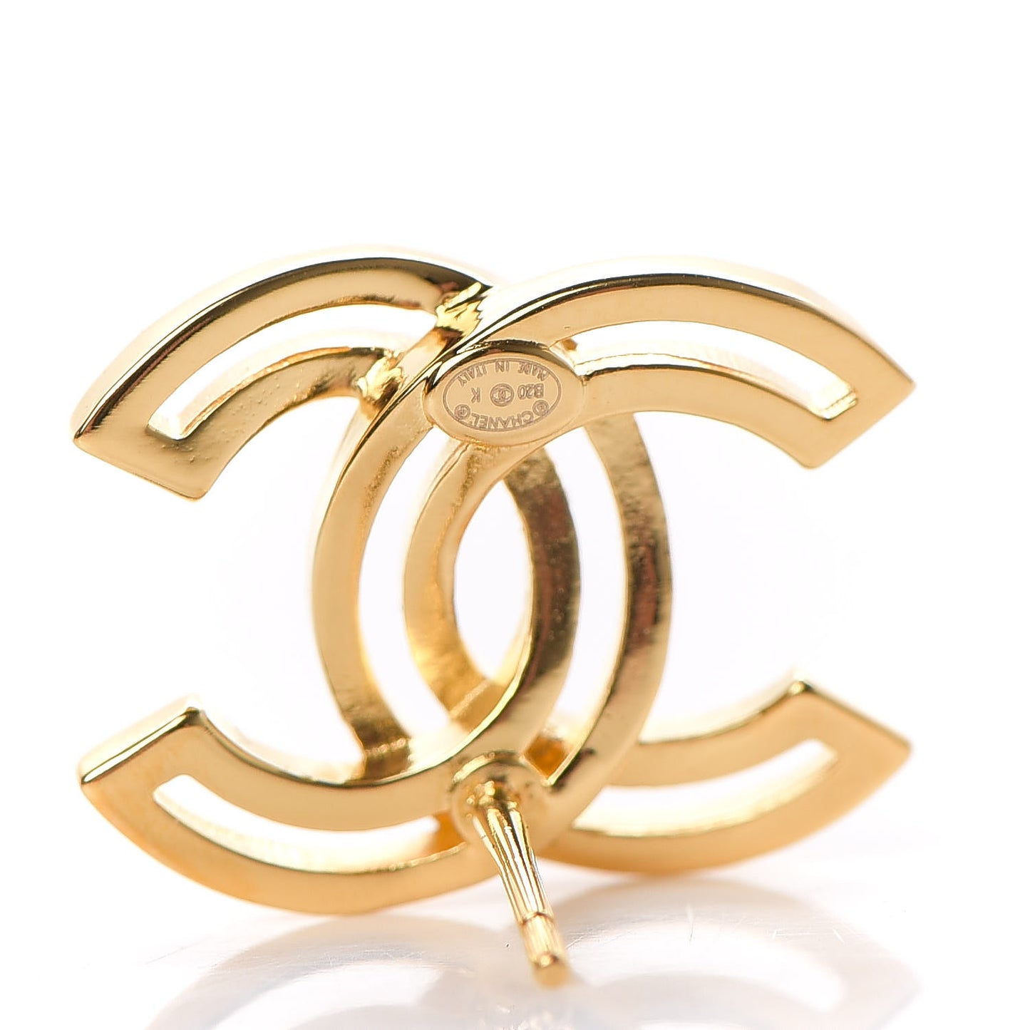 Metal Obazine CC Earrings Gold