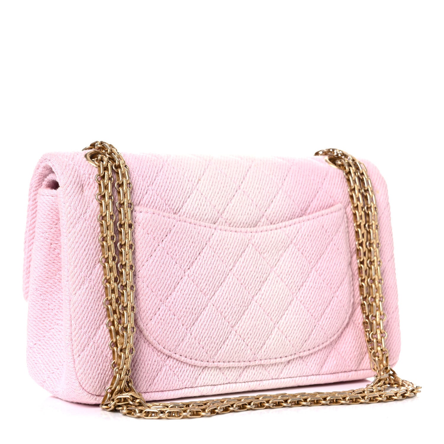 Chanel Ombre Denim Quilted 2.55 Reissue 225 Flap Pink 3 of 10