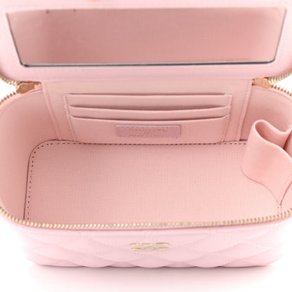 Chanel Caviar Quilted Small Tiny CC Vanity Case With Chain Light Pink 5 of 11