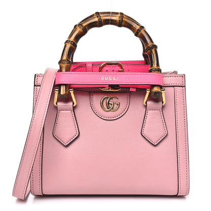 Gucci Wonka Grain Calfskin Mini Diana Tote Bag Wild Rose Fuxia Fluo 1 of 10