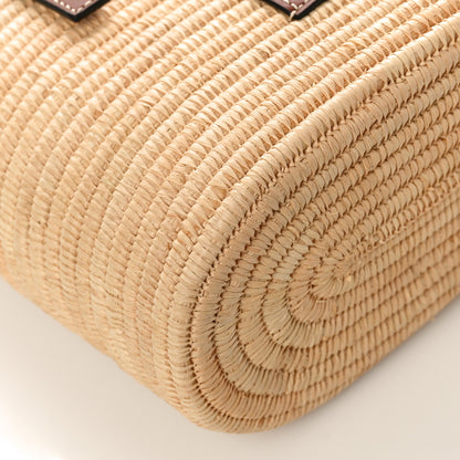 Loewe Raffia Small Square Basket Tote Bag Natural Tan 7 of 8