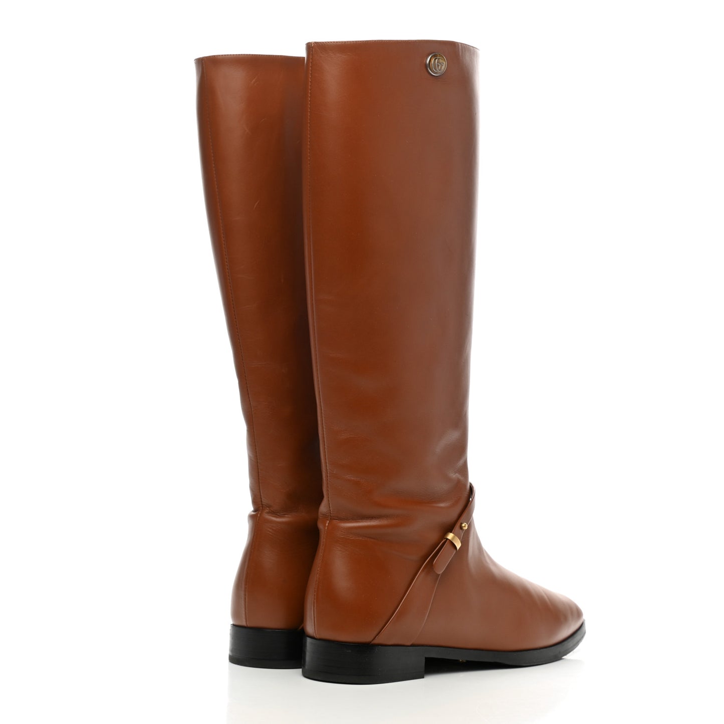 Calfskin Rosie Tall Riding Boots 40 Brown Papaya