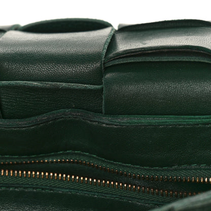 Bottega Veneta Grained Calfskin Maxi Intrecciato Cassette Crossbody Bag Raintree Green 9 of 12