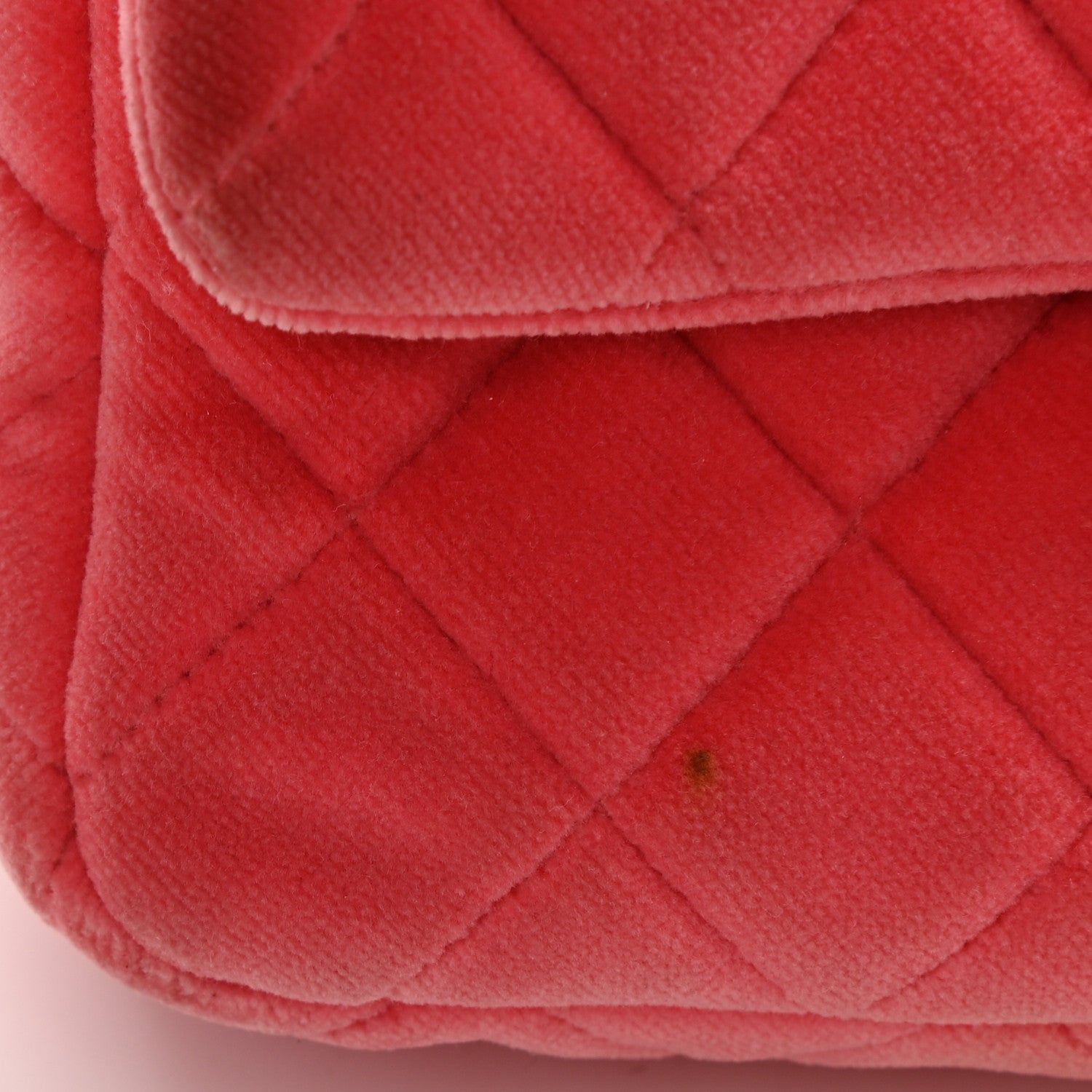 Chanel Velvet Quilted Mini Rectangular Pearl Crush Flap Coral 12 of 12