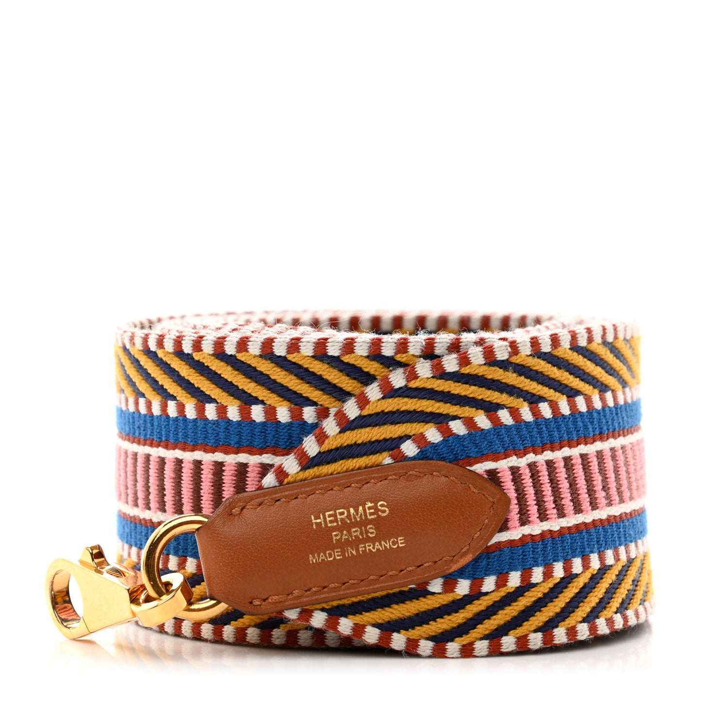 Toile Swift 50mm Sangle Cavale Shoulder Strap Ambre Rose D'Ete Gold