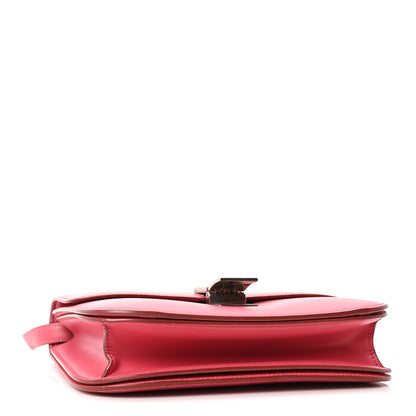 Celine Box Calfskin Medium Classic Box Flap Bag Raspberry 3 of 9