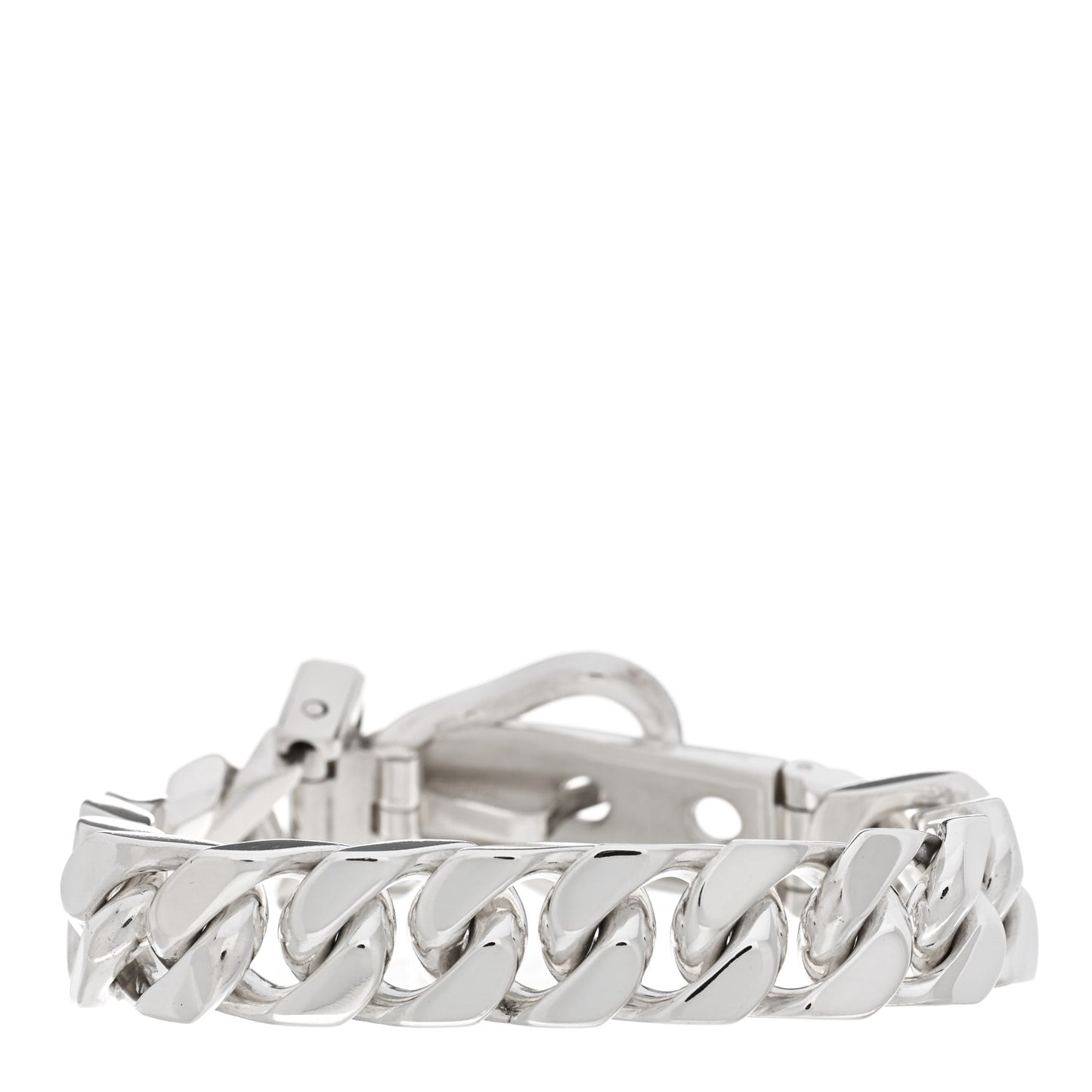 Sterling Silver Cuban Buckle Bracelet