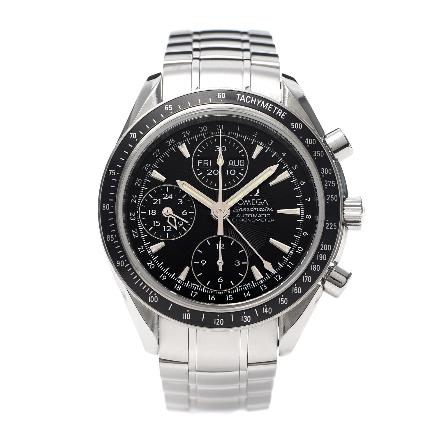 Omega Stainless Steel 40mm Speedmaster Chronograph Automatic Watch Black 3220.50.00 1 of 5