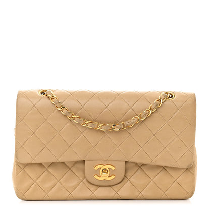 Chanel Lambskin Quilted Medium Double Flap Beige 1 of 14