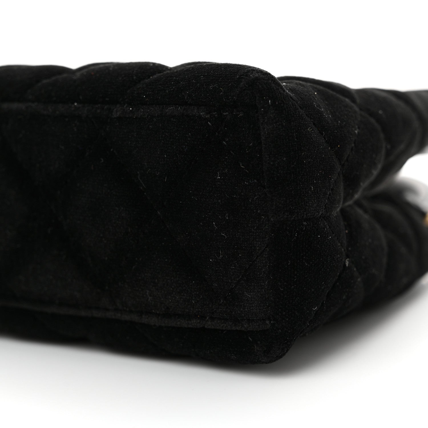 Chanel Velvet Quilted Nano Kelly Shopper Black 10 of 11