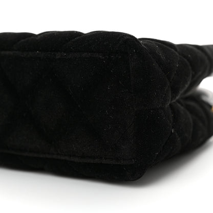 Chanel Velvet Quilted Nano Kelly Shopper Black 10 of 11