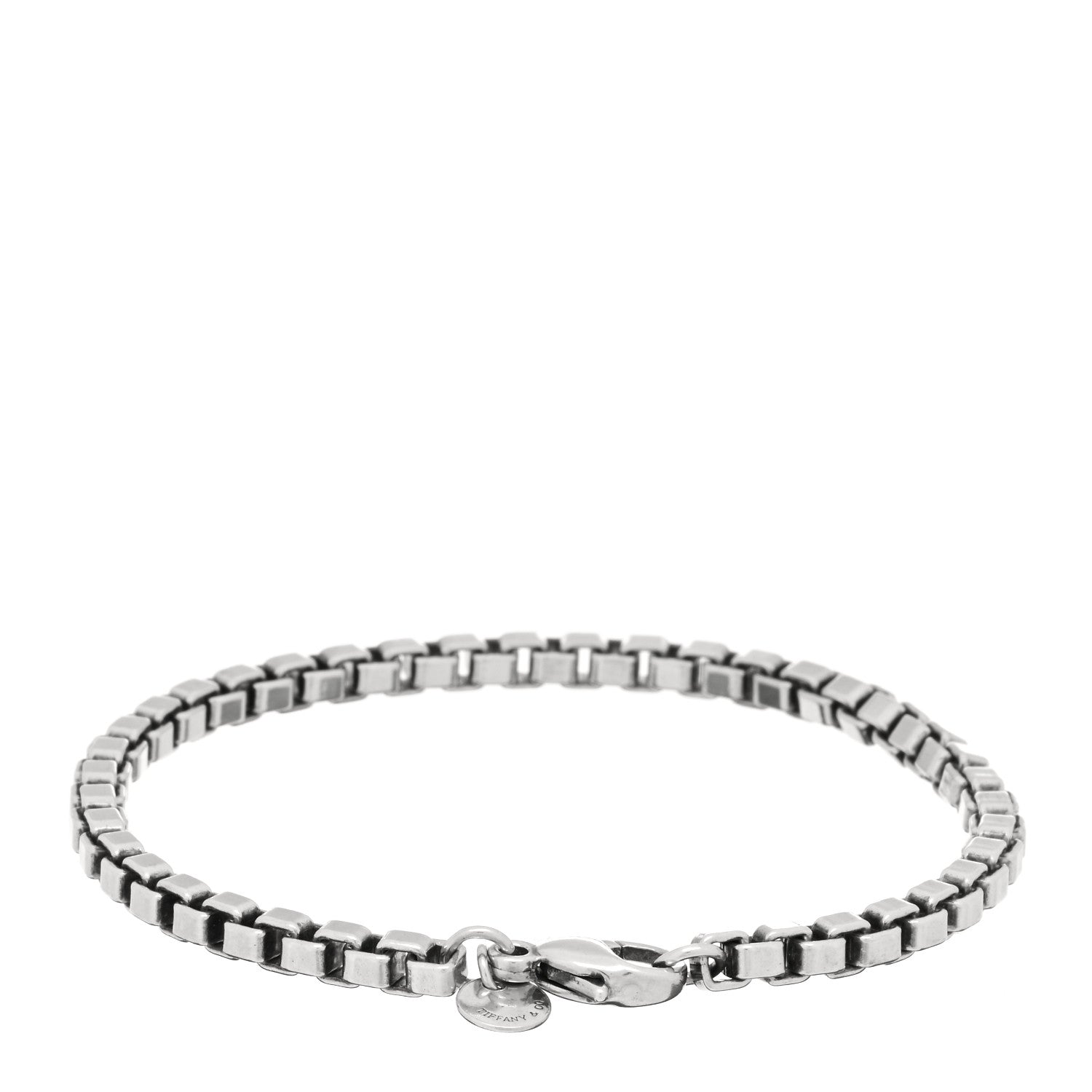 Tiffany Sterling Silver 4mm Venetian Link Bracelet 2 of 3