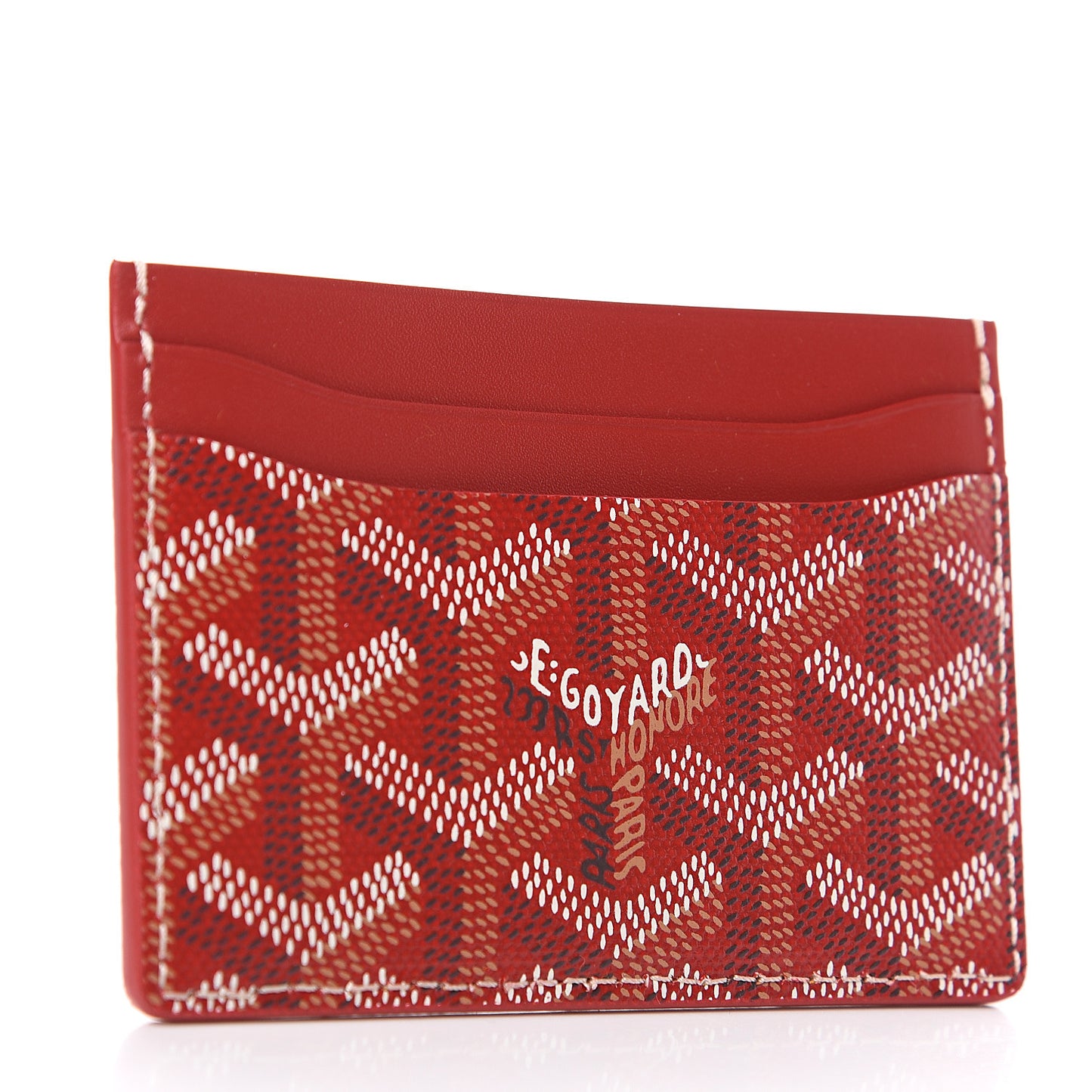 Goyardine Saint Sulpice Card Holder Red