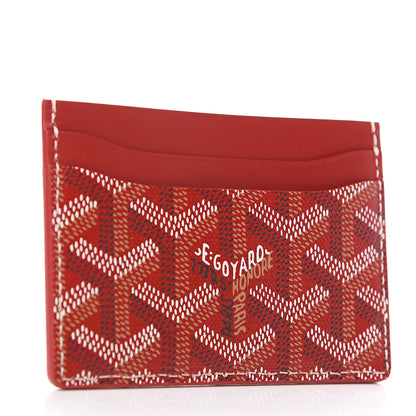 Goyard Goyardine Saint Sulpice Card Holder Red 2 of 6