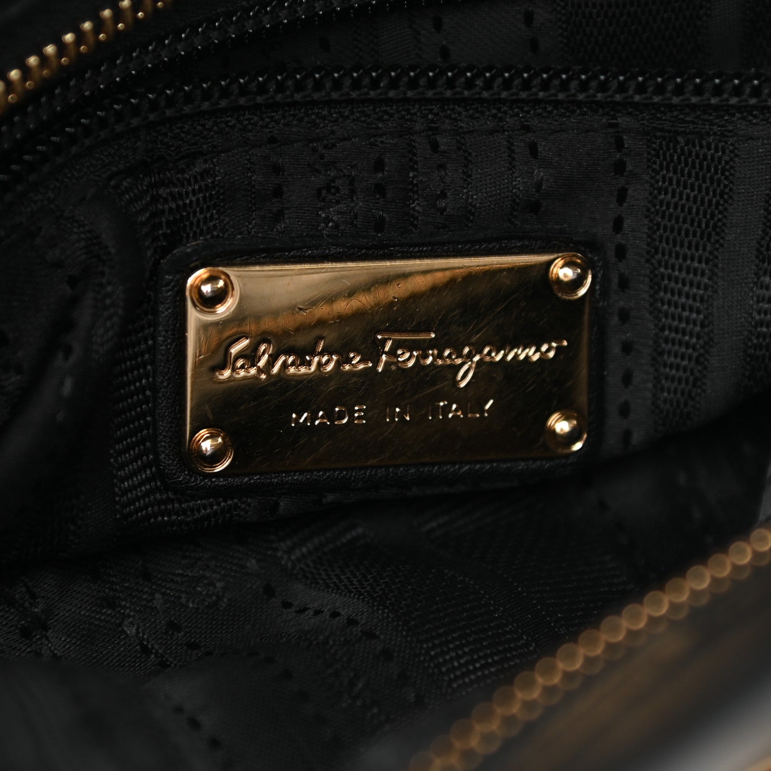 Salvatore Ferragamo Calfskin Medium Sofia Satchel Black 5 of 8