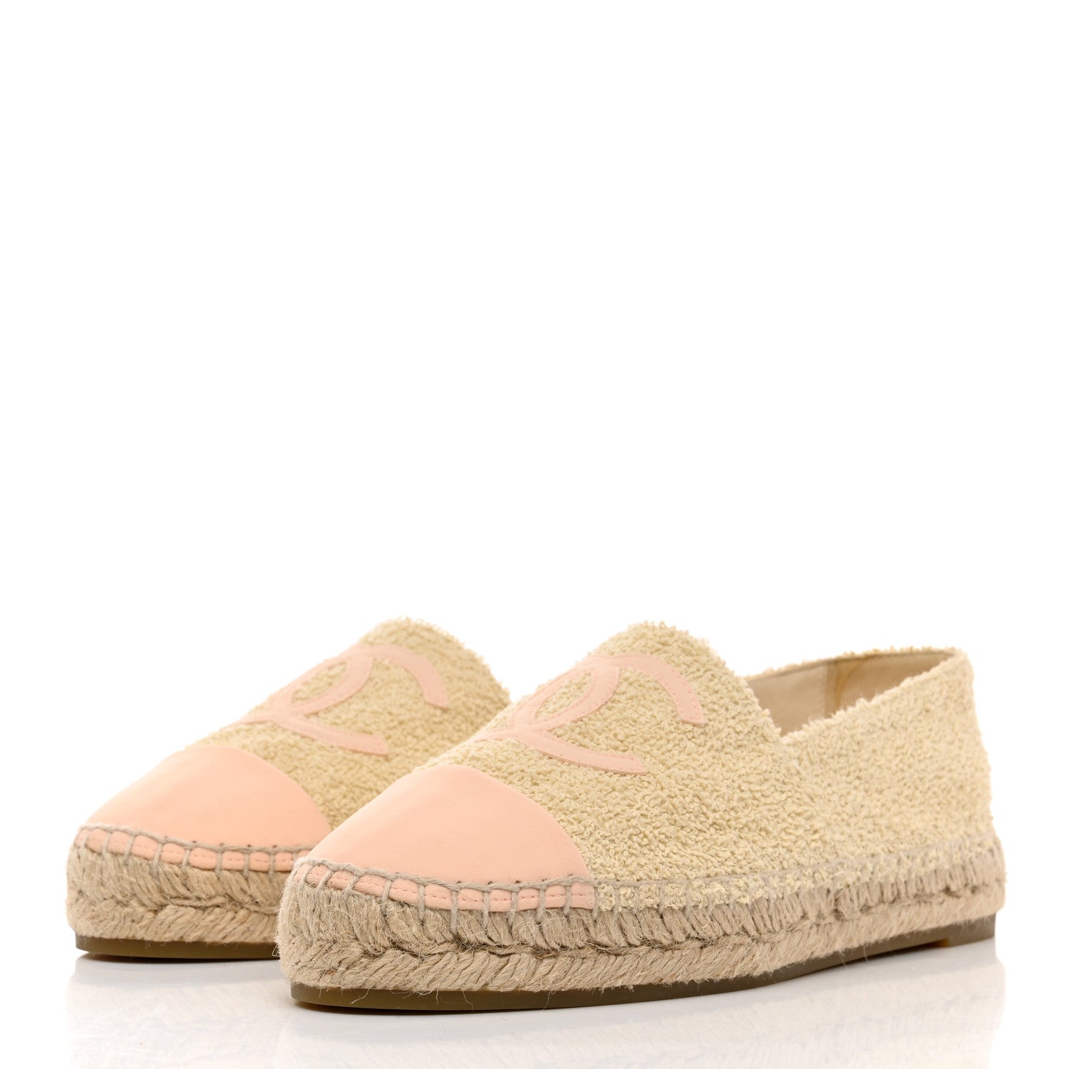 Chanel Fabric CC Espadrilles 40 Ecru Light Beige 3 of 8