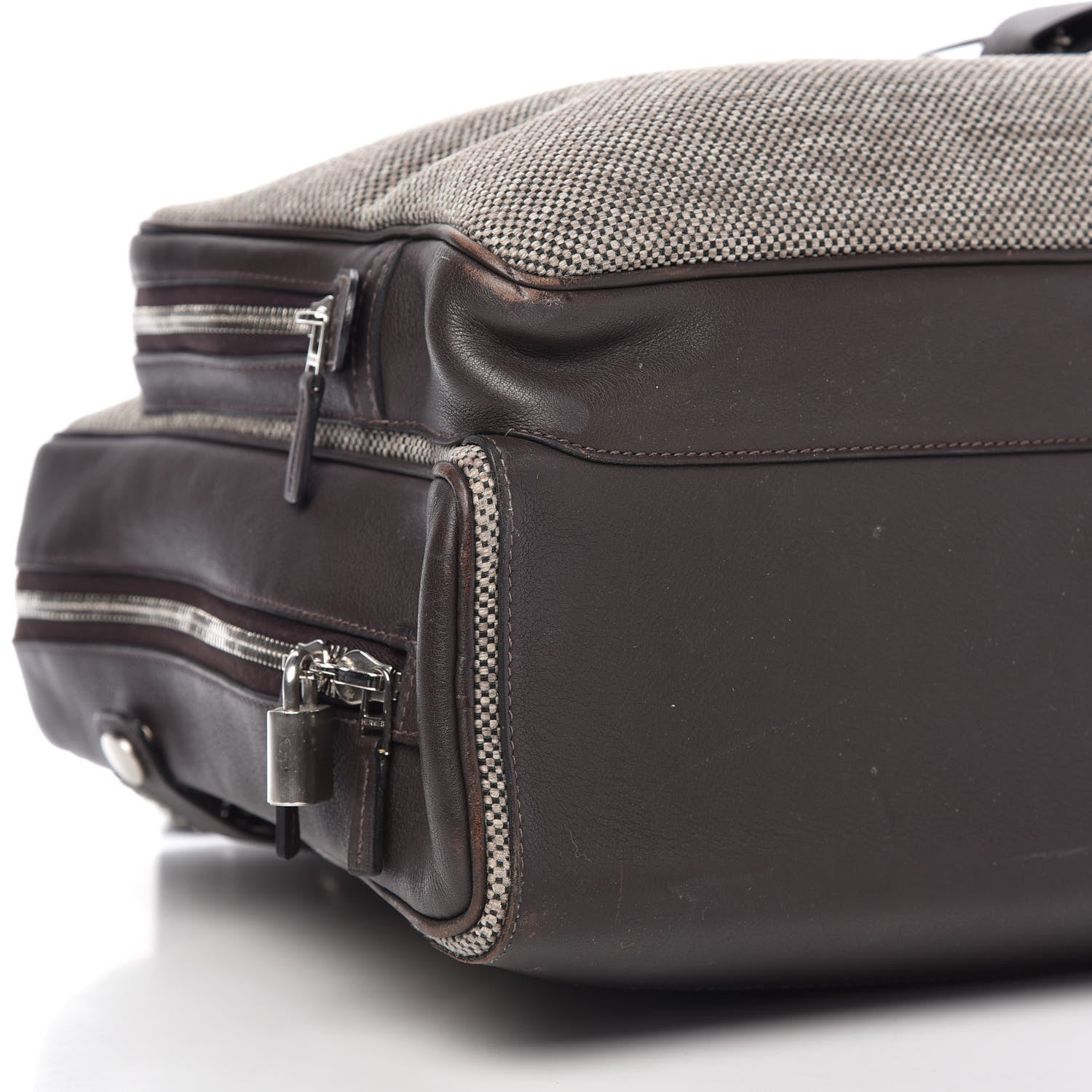 Hermes Toile Trousse Caleche Express Travel Chocolate 7 of 9
