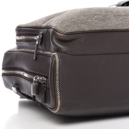 Hermes Toile Trousse Caleche Express Travel Chocolate 7 of 9