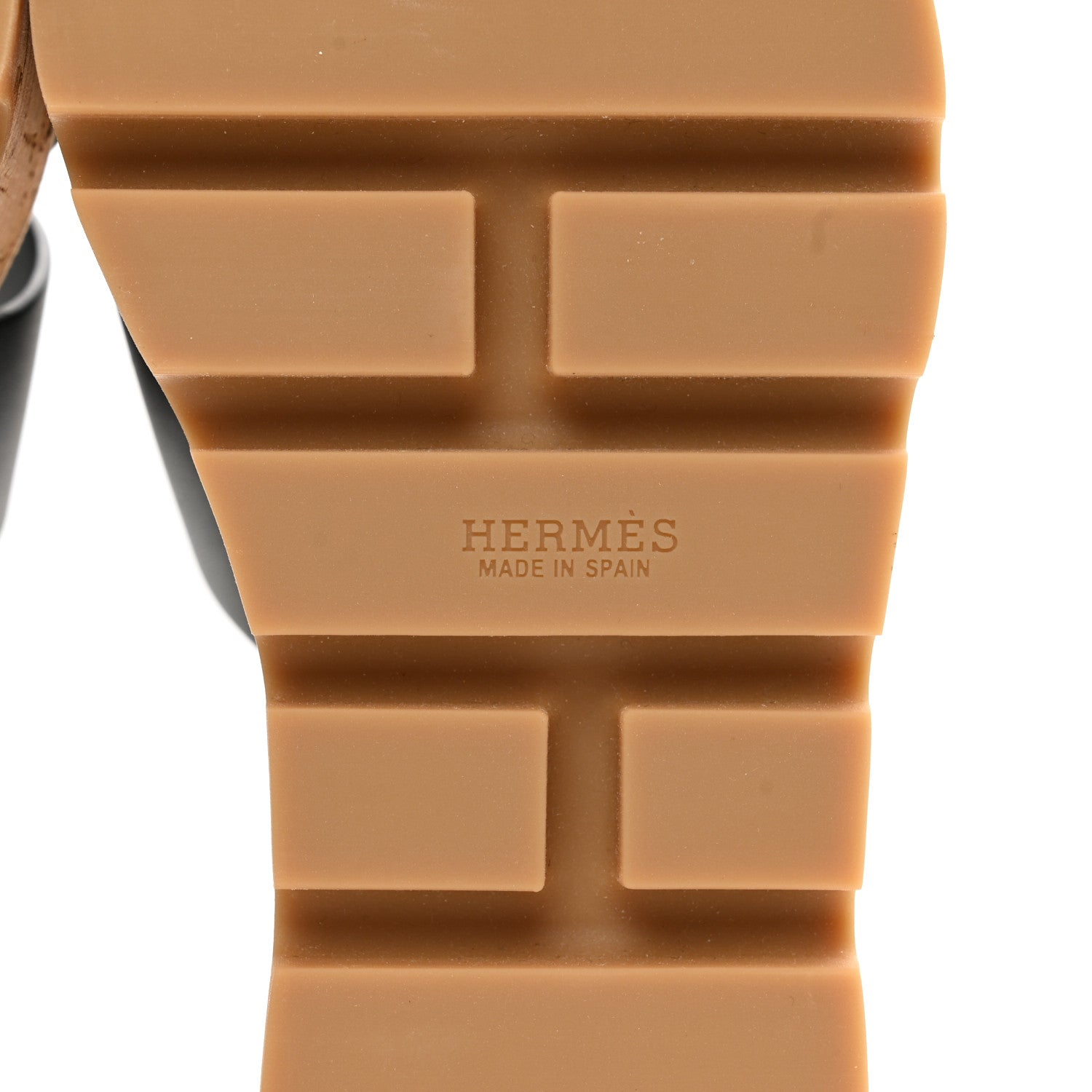 Hermes Calfskin Cork Eze 30 Sandals 38 Black 6 of 8