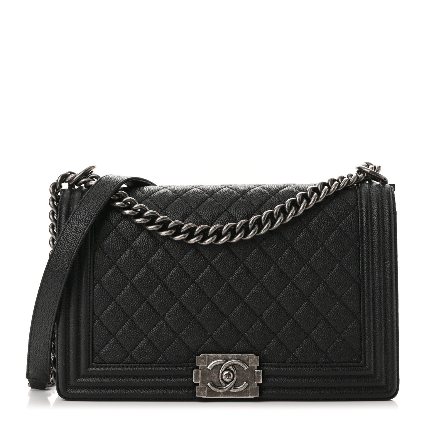 Caviar Quilted New Medium Boy Flap Black
