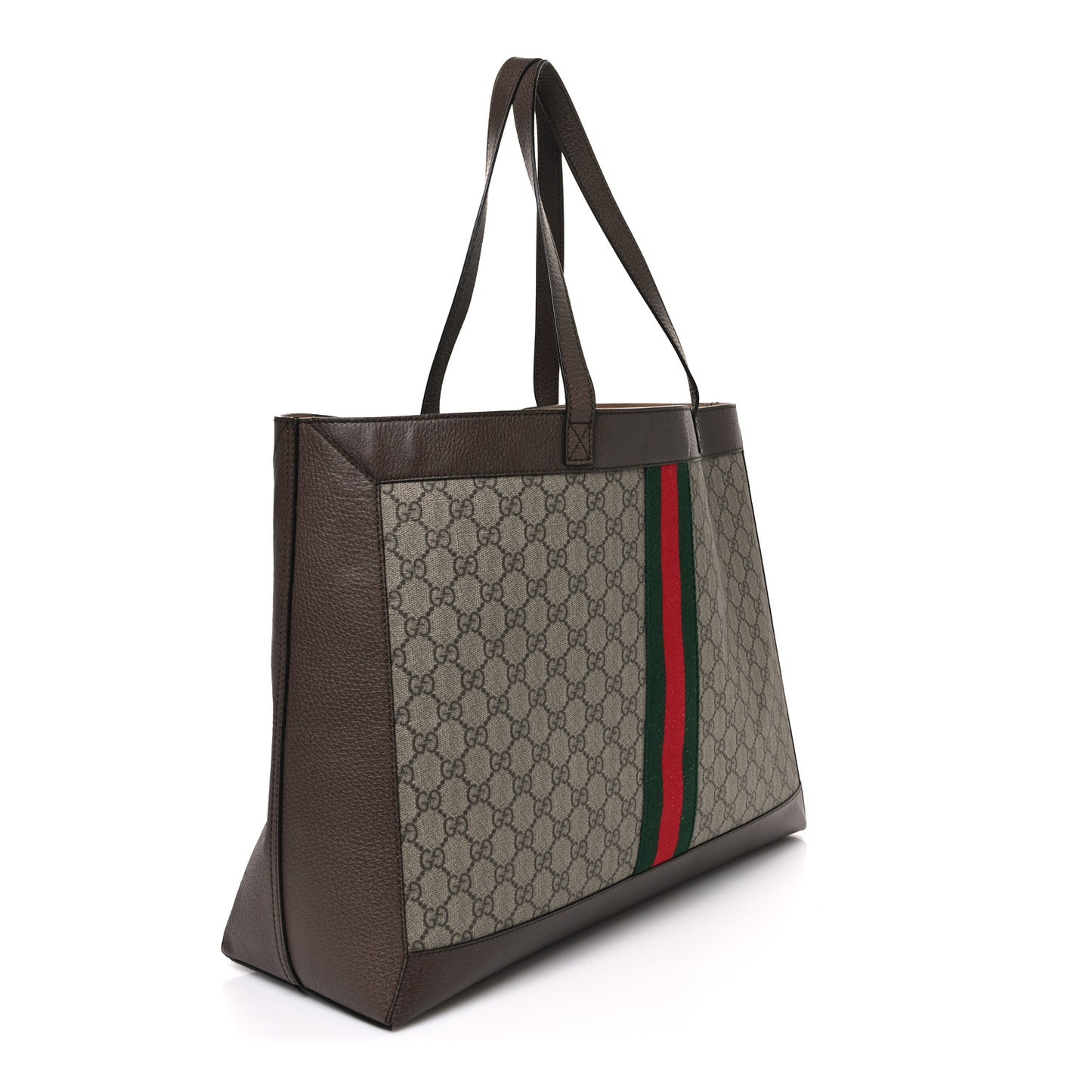 Gg Supreme Monogram Web Ophidia Tote Brown