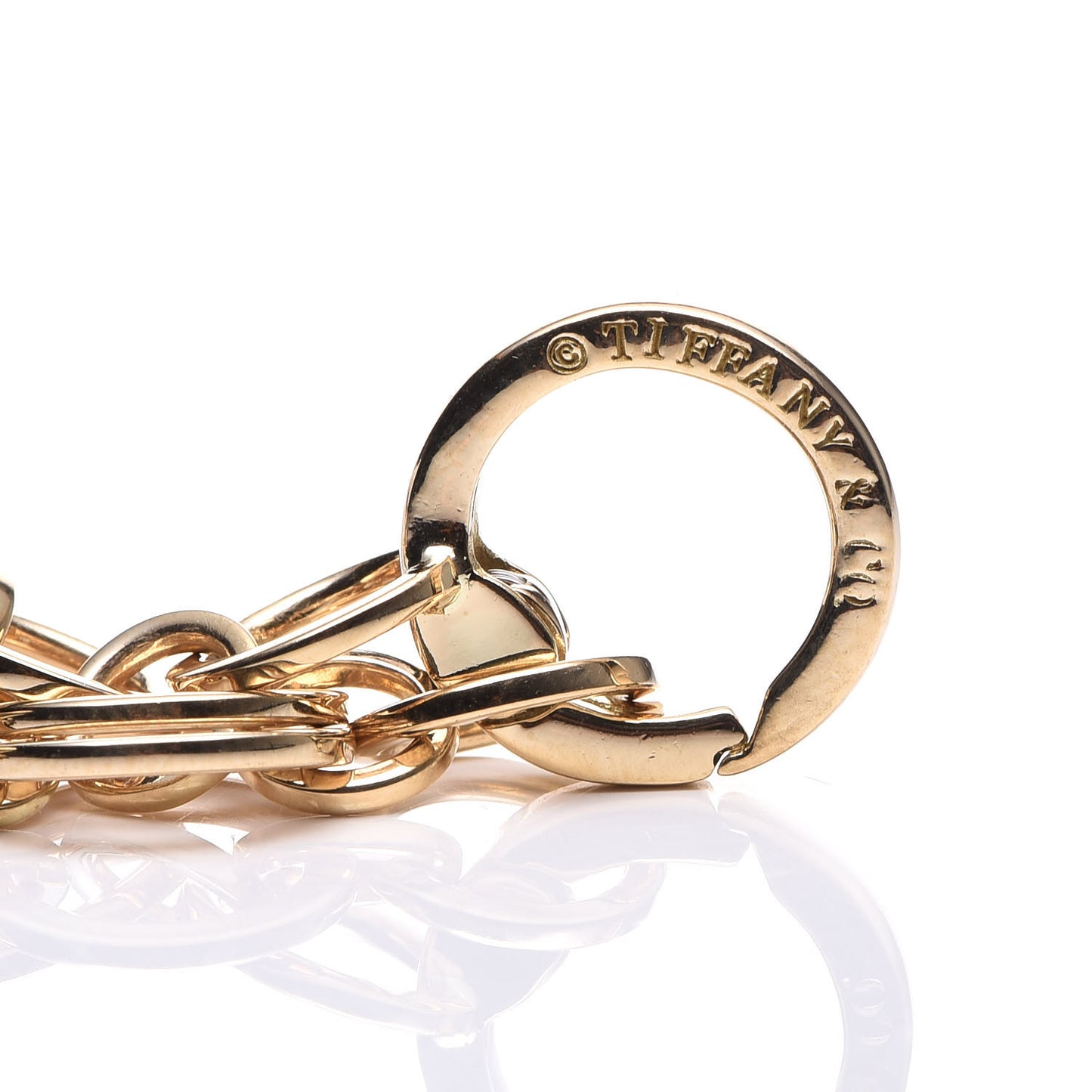 18K Yellow Gold Interlocking Circles Link Bracelet