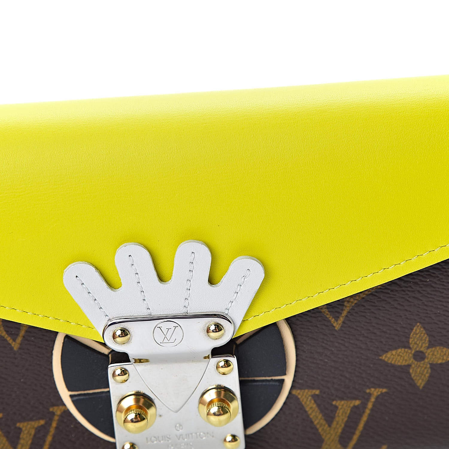 Louis Vuitton Monogram Tribal Mask Sarah Wallet Yellow 7 of 7