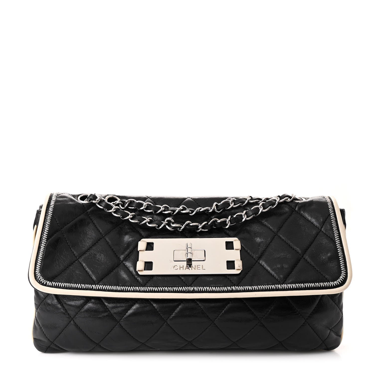 Chanel Lambskin East West Mademoiselle Flap Black 1 of 11