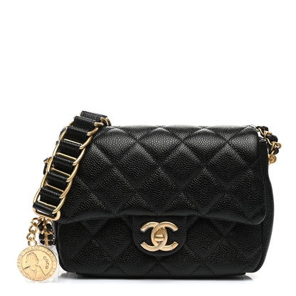 Chanel Caviar Quilted Mini Chain Soul Flap Black 1 of 11