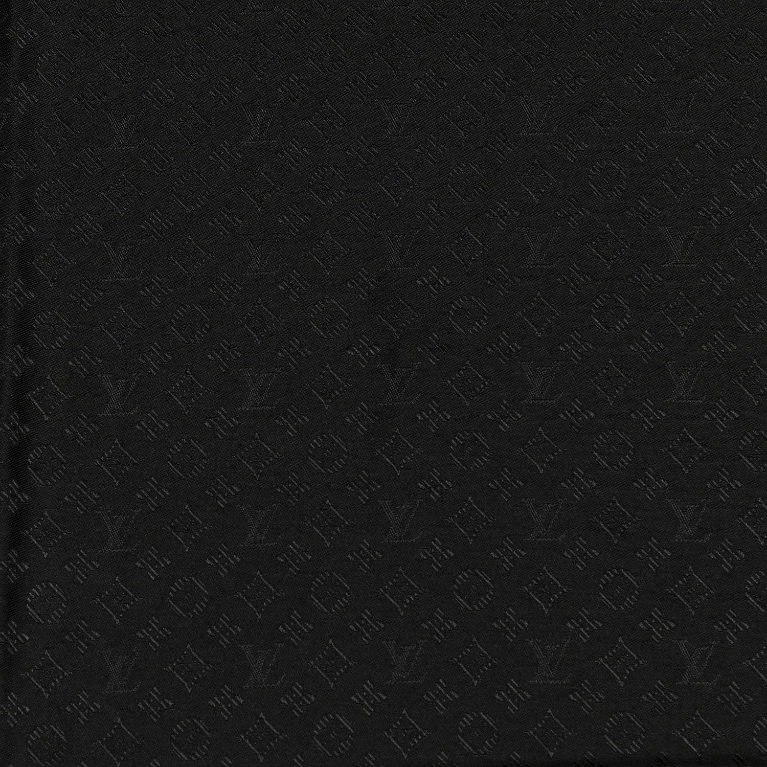 Louis Vuitton Silk Cashmere Monogram My Everything Shawl Black 3 of 4