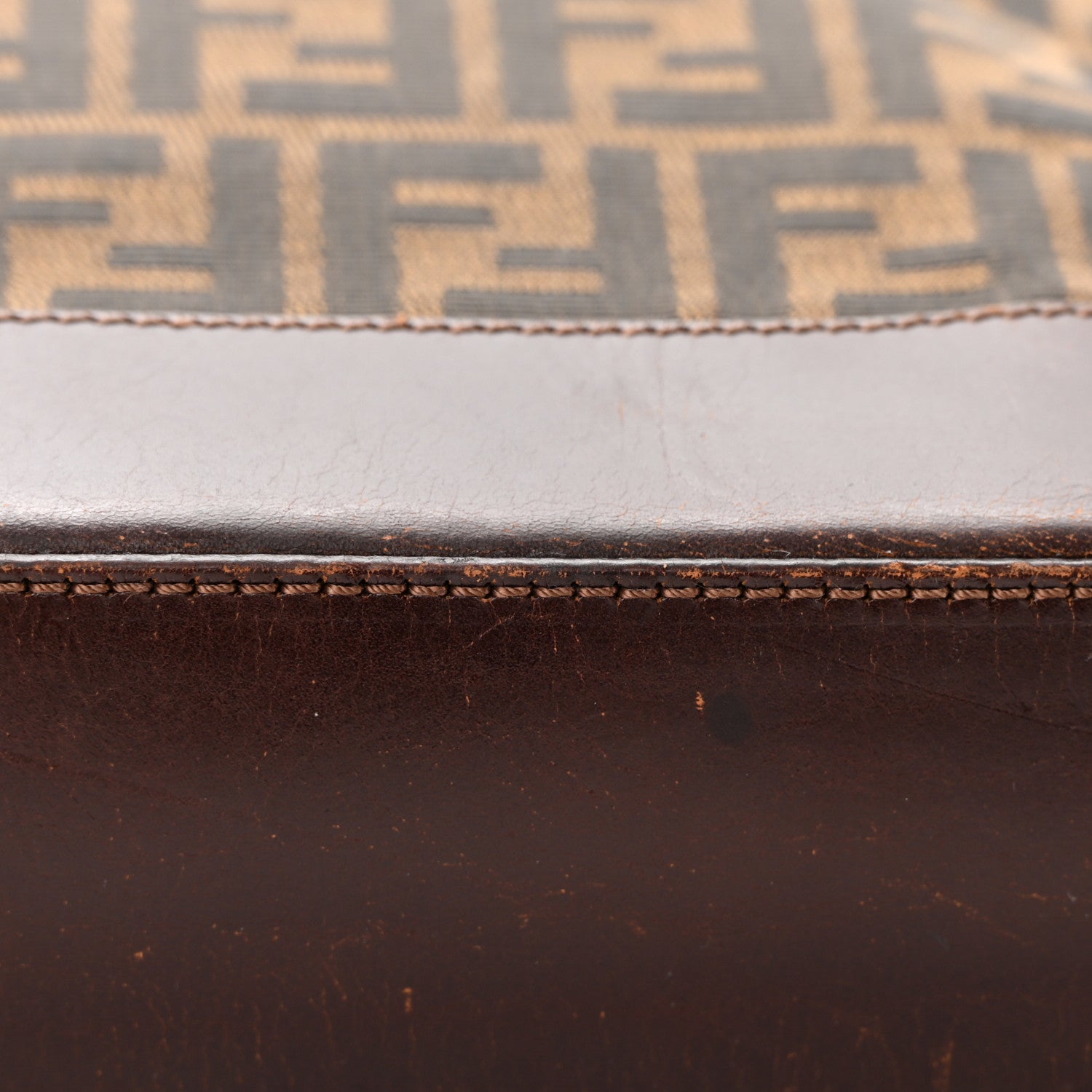 Fendi Zucca Calfskin Shopping Tote Tobacco 10 of 16