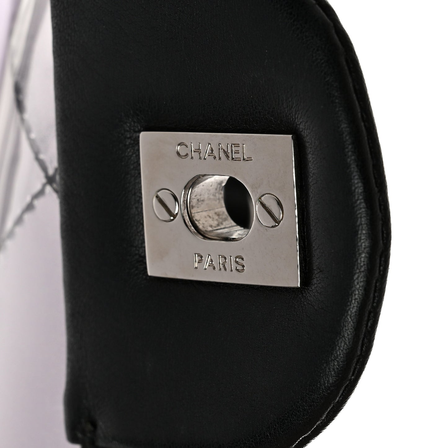 Vinyl Quilted Degrade Jumbo Single Flap Black