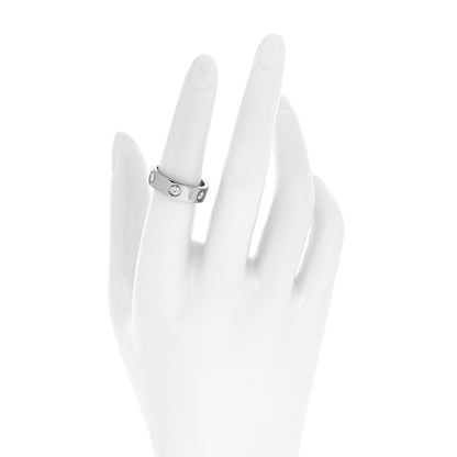 Cartier 18K White Gold 6 Diamond 5.5mm LOVE Ring 53 6.5 2 of 4