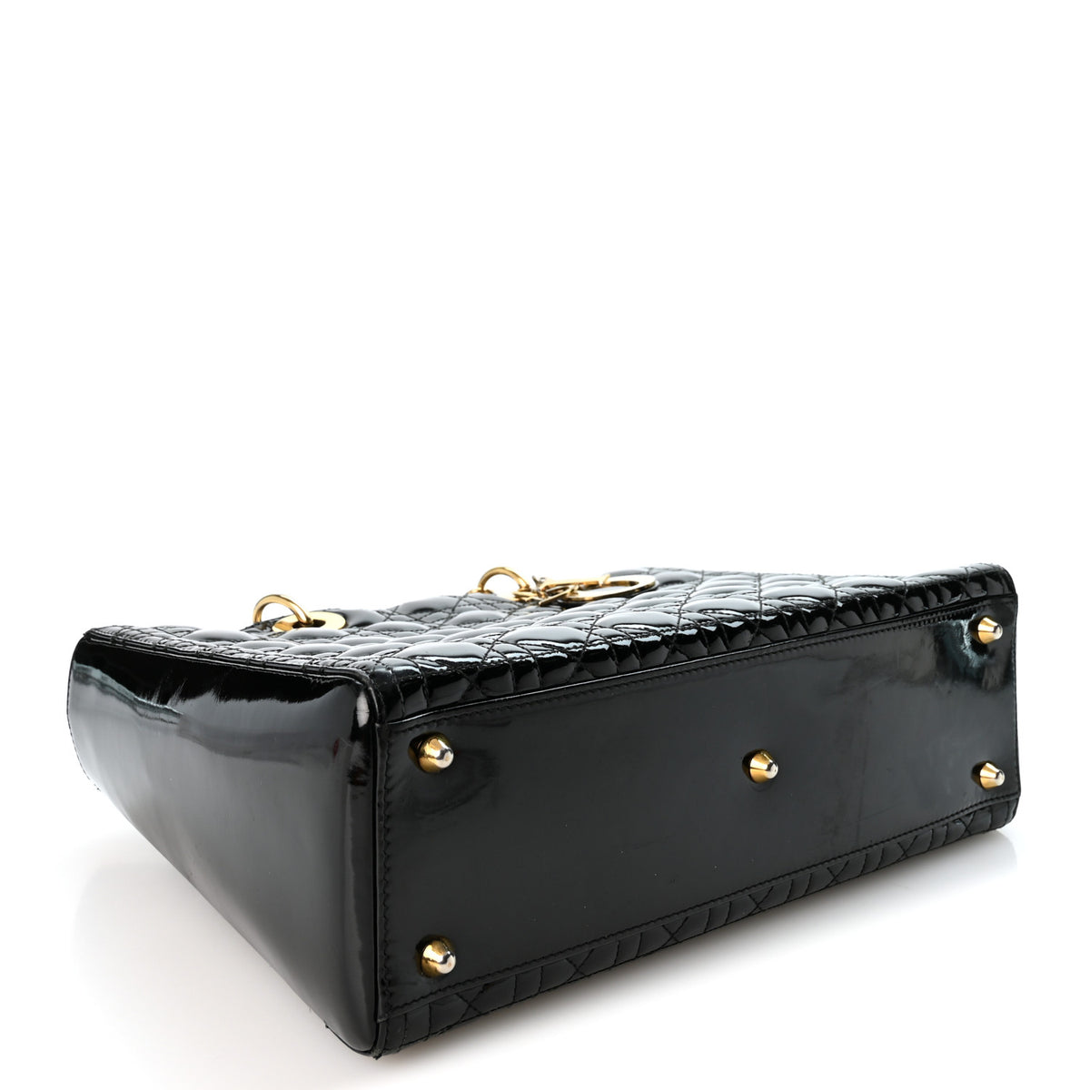 Christian Dior Patent Cannage Large Lady Dior Black 4 of 10