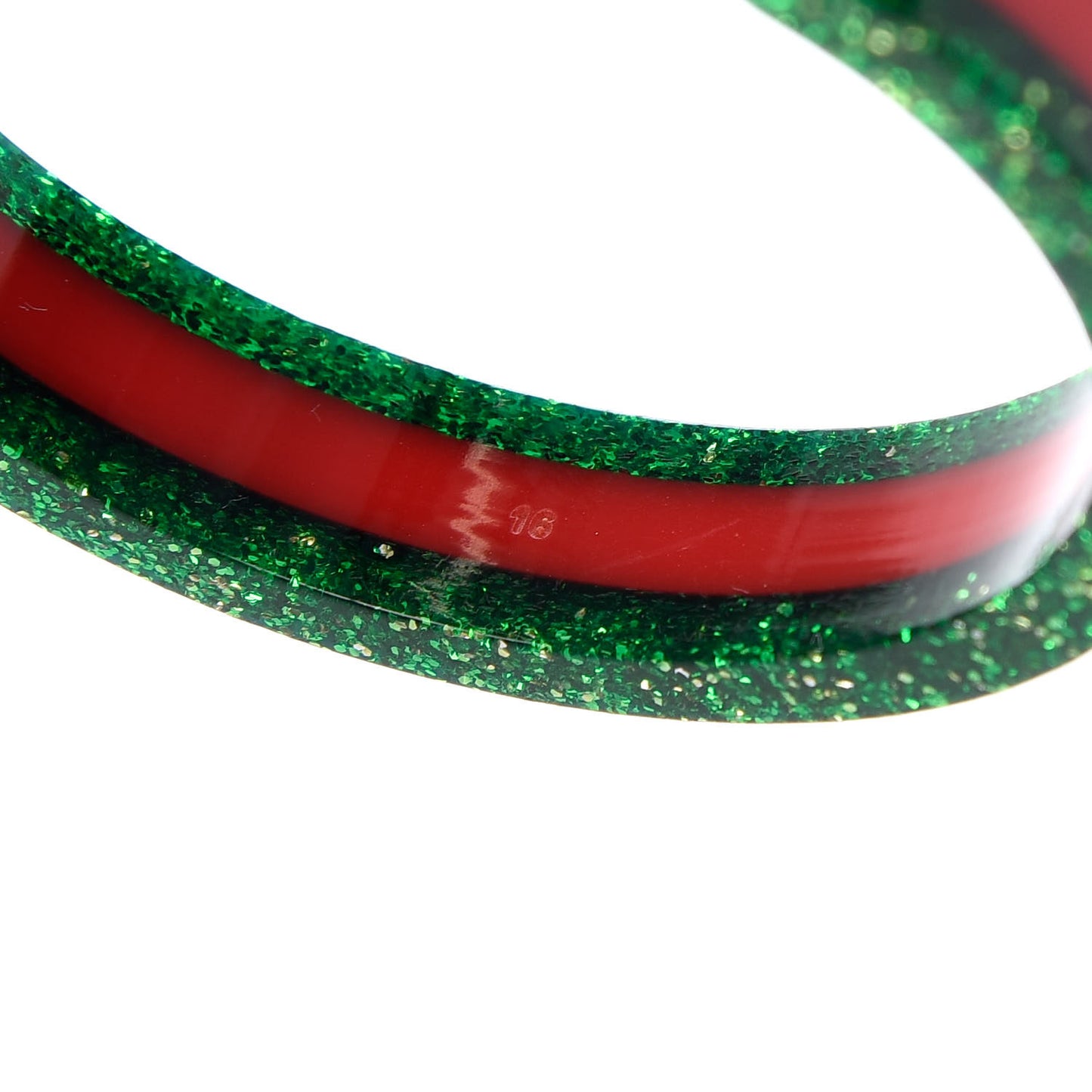 Crystal Web Cuff 16 Green Red