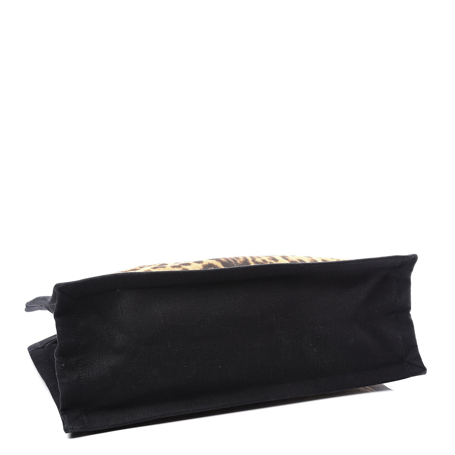 Saint Laurent Canvas Calfskin Leopard Print Rive Gauche Noe Tote Natural Black 3 of 9