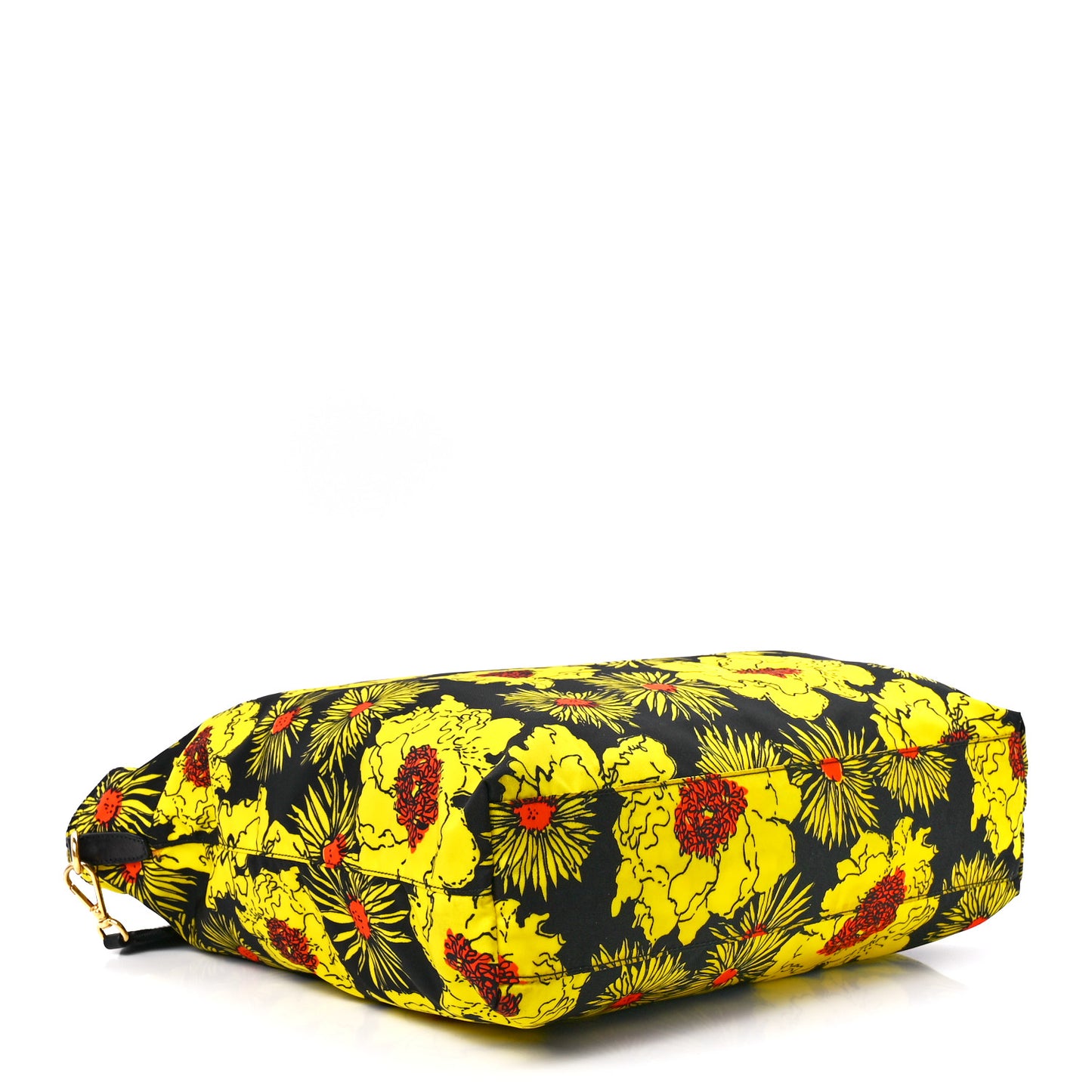 Tessuto Nylon Saffiano Floral Print Tote Yellow Multicolor