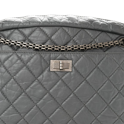 Chanel Aged Calfskin Quilted Large Reissue Camera Case Grey 7 of 10