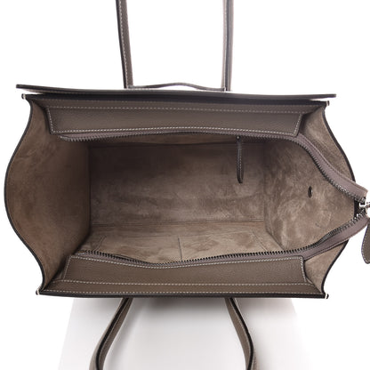 Celine Drummed Calfskin Micro Luggage Souris 5 of 8