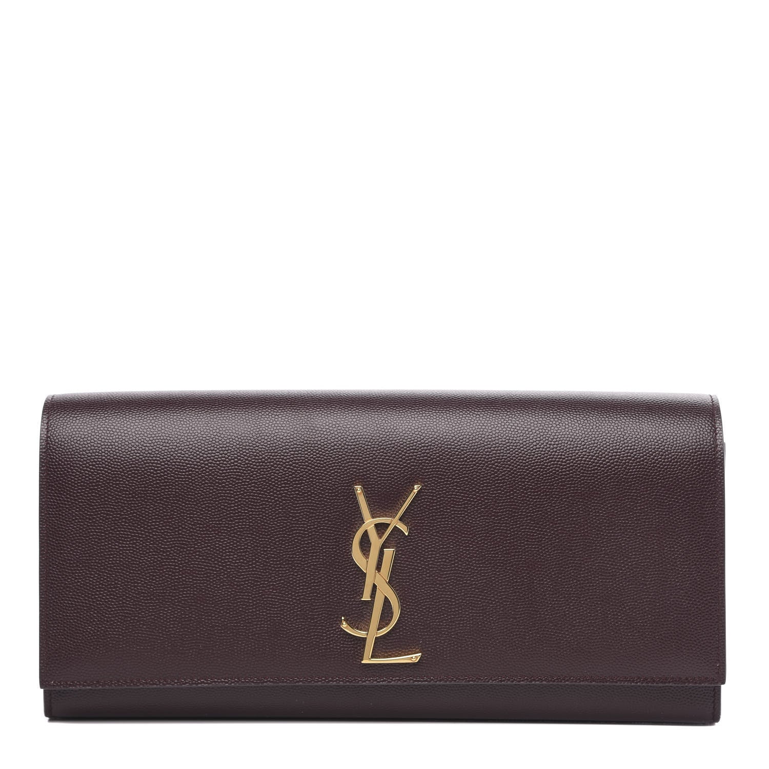 Saint Laurent Grain De Poudre Classic Monogram Cassandre Clutch Amaranto 1 of 9