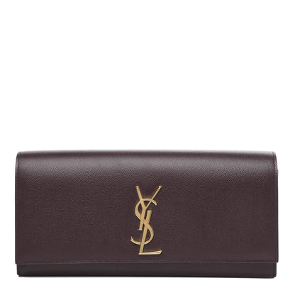 Saint Laurent Grain De Poudre Classic Monogram Cassandre Clutch Amaranto 1 of 9