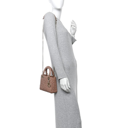 Christian Dior Lambskin Gathered Mini Lady Dior Fard 2 of 10