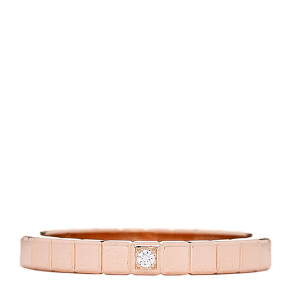 Chopard 18K Rose Gold Diamond Ice Cube Band Ring 53 6.25 1 of 6