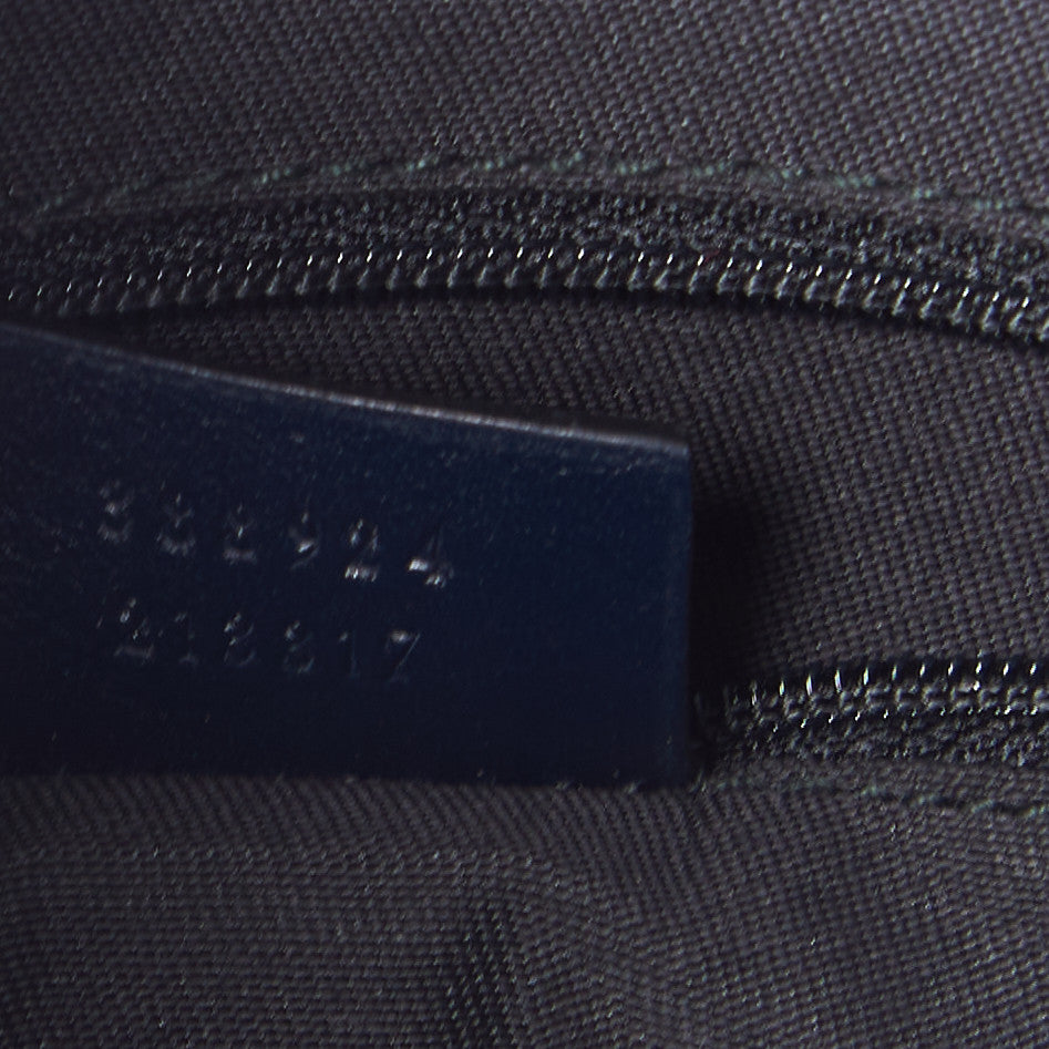 Gucci GG Plus Monogram Medium Flat Messenger Bag Navy 10 of 10