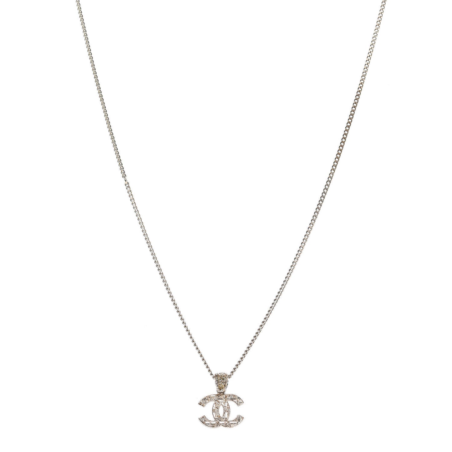 Tweed Effect CC Necklace Gold