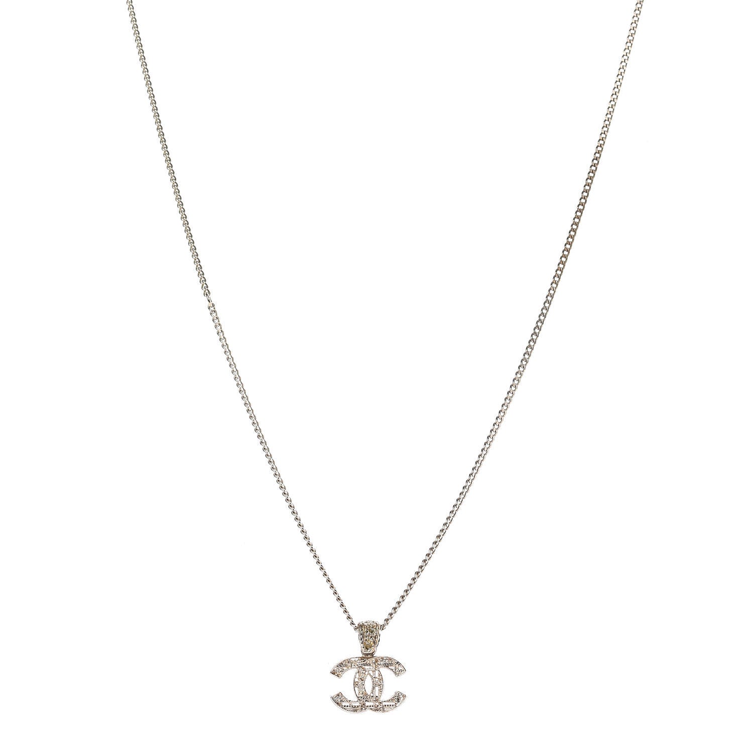 Chanel Tweed Effect CC Necklace Gold 1 of 6