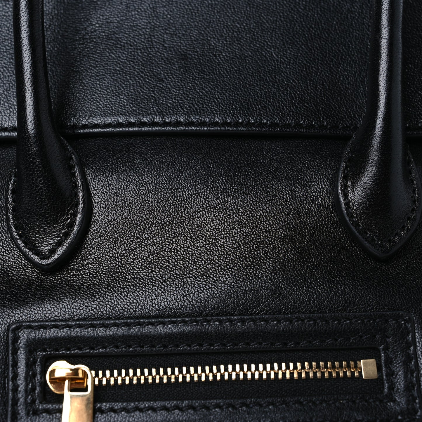 Supple Shiny Lambskin Little New Luggage Black