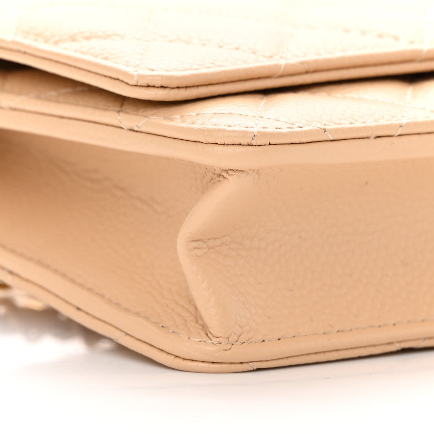 Chanel Caviar Quilted Wallet On Chain WOC Beige 10 of 16