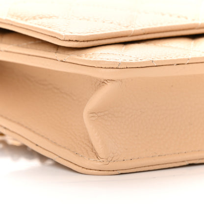 Chanel Caviar Quilted Wallet On Chain WOC Beige 10 of 16