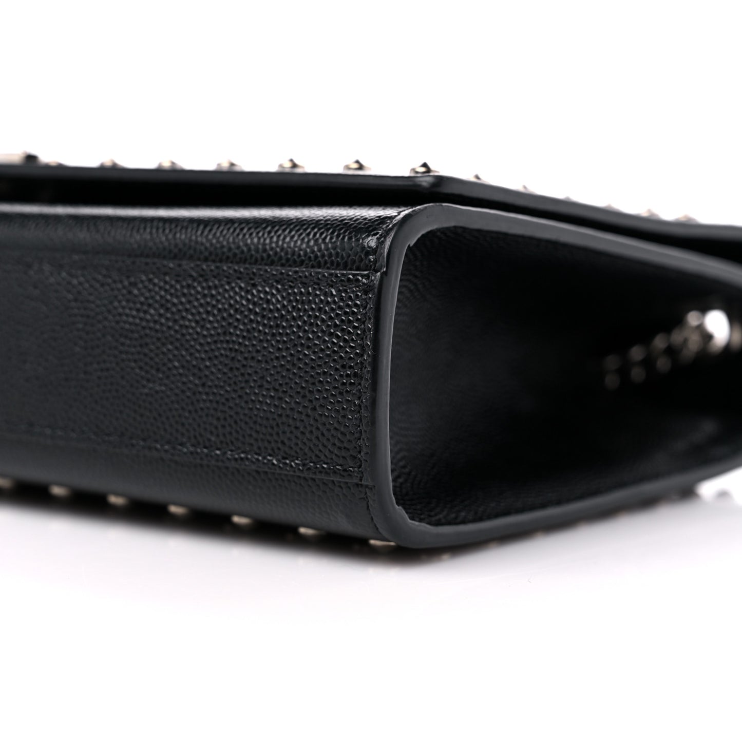 Grain De Poudre Studded Medium Monogram Kate Satchel Black